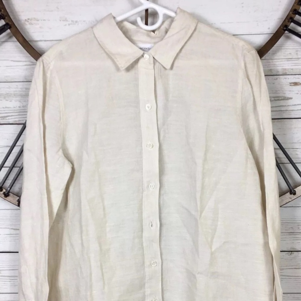 Workshop Republic Tunic Shirt 1 white 1 beige Sz L